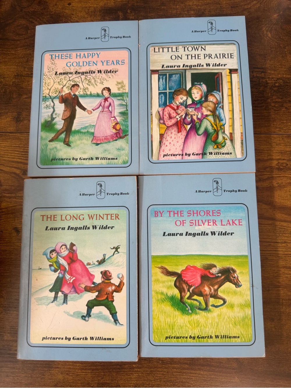 Little House Book Set 9 Laura Ingalls Wilder Harper Trophy 1971 Blue Lot - Picture 10 of 12